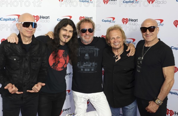 Joe Satriani, Michael Anthony, Sammy Hagar, Kenny Aronoff and Rai Thistlethwayte at the 2025 iHeartRadio Music Festival held at T-Mobile Arena in Las Vegas, USA on September 19-20, 2025, Las Vegas, NV, USA, Las Vegas, Nevada, USA