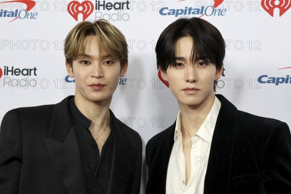 Yonashiro Sho and Sato Keigo of JO1 at the 2025 iHeartRadio Music Festival held at T-Mobile Arena in Las Vegas, USA on September 19-20, 2025, Las Vegas, NV, USA, Las Vegas, Nevada, USA