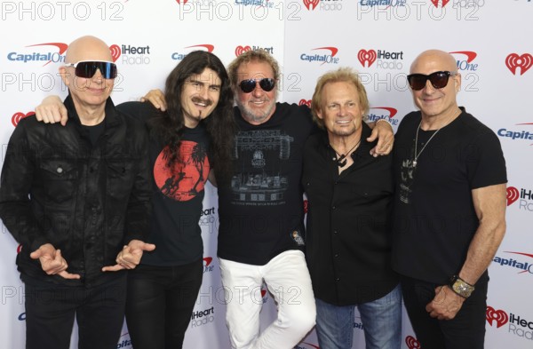Joe Satriani, Michael Anthony, Sammy Hagar, Kenny Aronoff and Rai Thistlethwayte at the 2025 iHeartRadio Music Festival held at T-Mobile Arena in Las Vegas, USA on September 19-20, 2025, Las Vegas, NV, USA, Las Vegas, Nevada, USA