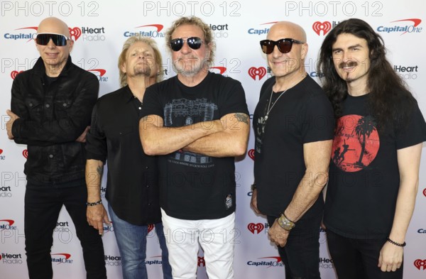 Joe Satriani, Michael Anthony, Sammy Hagar, Kenny Aronoff and Rai Thistlethwayte at the 2025 iHeartRadio Music Festival held at T-Mobile Arena in Las Vegas, USA on September 19-20, 2025, Las Vegas, NV, USA, Las Vegas, Nevada, USA