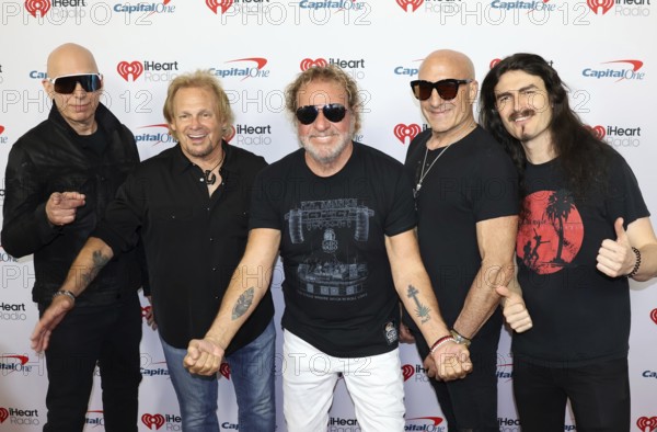 Joe Satriani, Michael Anthony, Sammy Hagar, Kenny Aronoff and Rai Thistlethwayte at the 2025 iHeartRadio Music Festival held at T-Mobile Arena in Las Vegas, USA on September 19-20, 2025, Las Vegas, NV, USA, Las Vegas, Nevada, USA