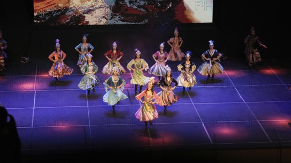 Dancers from Fire of Anatolia perform a variety of stage choreographies in traditional Anatolian costumes. The troupe is one of the largest dance ensembles in the world, with 120 members, and holds several Guinness World Records, Gaziantep, Gaziantep, Türkiye