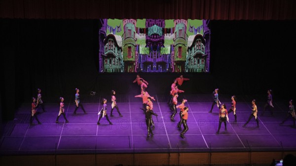 Dancers from Fire of Anatolia perform a variety of stage choreographies in traditional Anatolian costumes. The troupe is one of the largest dance ensembles in the world, with 120 members, and holds several Guinness World Records, Gaziantep, Gaziantep, Türkiye