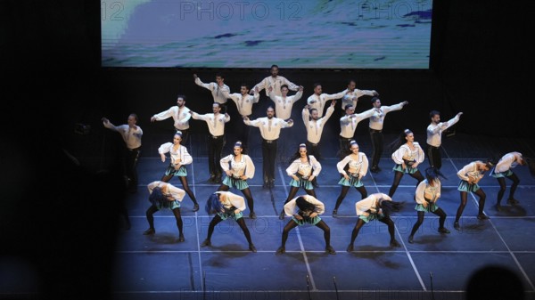 Dancers from Fire of Anatolia perform a variety of stage choreographies in traditional Anatolian costumes. The troupe is one of the largest dance ensembles in the world, with 120 members, and holds several Guinness World Records, Gaziantep, Gaziantep, Türkiye