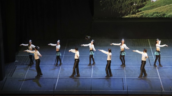 Dancers from Fire of Anatolia perform a variety of stage choreographies in traditional Anatolian costumes. The troupe is one of the largest dance ensembles in the world, with 120 members, and holds several Guinness World Records, Gaziantep, Gaziantep, Türkiye