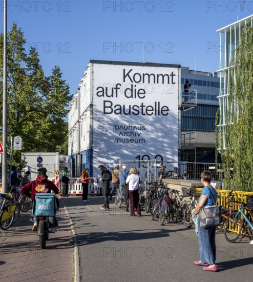 Open day, Bauhaus Archive, construction site in Klngelhöferstraße, Berlin, Germany