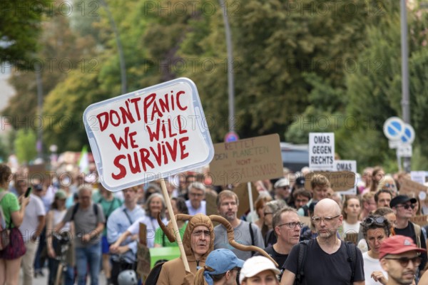 Worldwide climate strike by Fridays for Future under the motto Exit Gas - Enter Future, demonstration with rally at the fish market, Hamburg, Germany