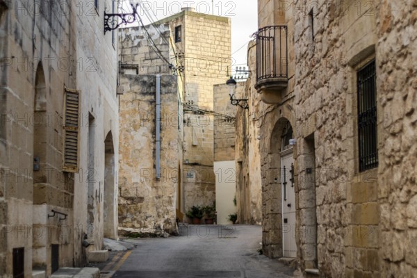 Charming medieval streets of Rabat Mdina in Malta
