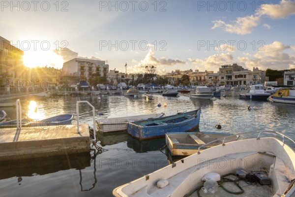 Beautiful view of Marsaxlokk, traditional maltese fisherman village on south of the island, Malta