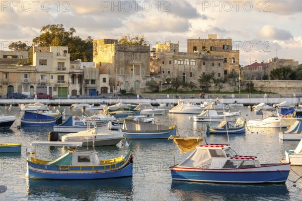 Beautiful view of Marsaxlokk, traditional maltese fisherman village on south of the island, Malta