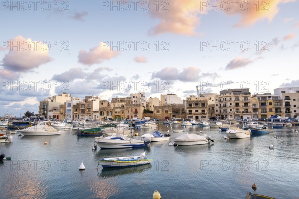 Beautiful view of Marsaxlokk, traditional maltese fisherman village on south of the island, Malta