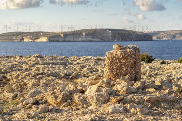 Comino island seen from northern part of Malta, Armier Bay, Malta