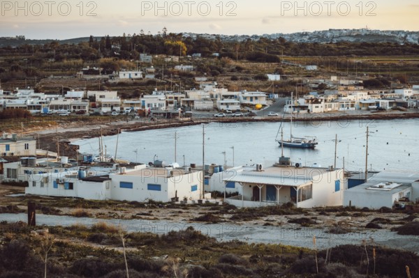 Nice view on village of L-armier by Armier bay in the northern east part of Malta