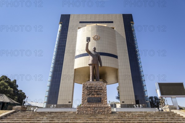 The Independence Memorial Museum in Windhoek, Namibia August 9, 2025: honors Dr. Sam Nujoma and the country's journey to independence