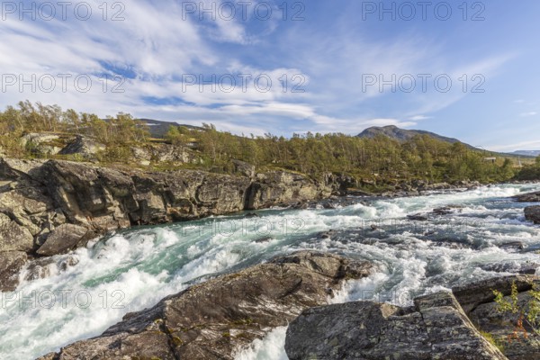 River Sjoa in Jotunheimen National Park, Tessanden, Innlandet, Norway