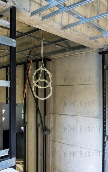 Bauhaus Archive construction site, interior shot on the open day, Klingelhöferstraße, Berlin, Germany