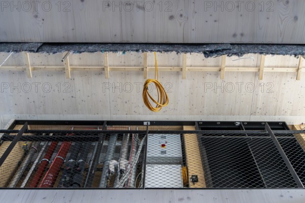 Bauhaus Archive construction site, interior shot on the open day, Klingelhöferstraße, Berlin, Germany