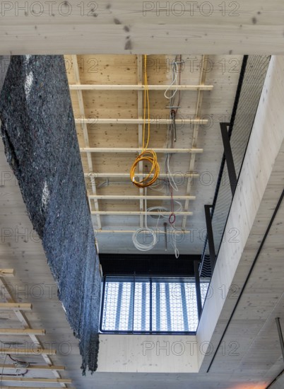Bauhaus Archive construction site, interior shot on the open day, Klingelhöferstraße, Berlin, Germany