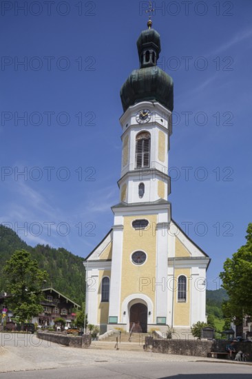 St Pankratius parish church, Reit im Winkl, Chiemgau, Upper Bavaria, Bavaria, Germany