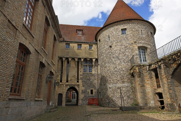 Medieval castle Dieppe, Château de Dieppe, interior view, entrance area, hilltop castle, Alabaster Coast, Côte d'Albatre, Dieppe, Département Seine-Maritime, Normandy, France