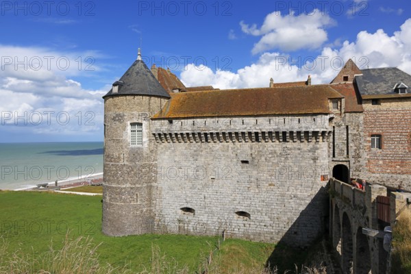 Medieval castle Dieppe, Château de Dieppe, hilltop castle, Alabaster Coast, Côte d'Albatre, Dieppe, Département Seine-Maritime, Normandy, France