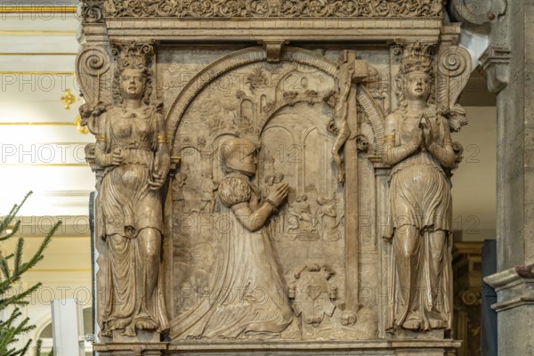 The epitaph in the town church of St Peter & Paul or Herderkirche in Weimar, Thuringia, Germany