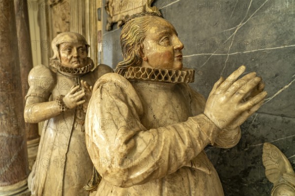 The epitaph for Dorothea Susanne von der Pfalz in the town church of St Peter & Paul or Herderkirche in Weimar, Thuringia, Germany