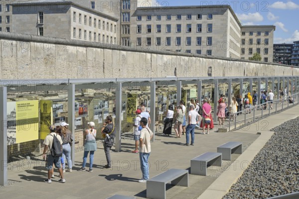 Tourists, open-air exhibition, Topography of Terror Documentation Centre, Niederkirchnerstraße, Kreuzberg, Friedrichshain-Kreuzberg district, Berlin, Germany