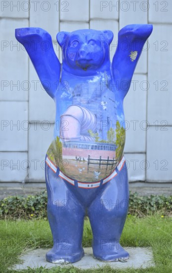 Buddy Bear of the TU, Technical University, Straße des 17. Juni, Charlottenburg, Charlottenburg-Wilmersdorf, Berlin, Germany