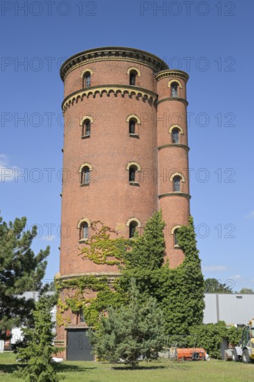 Monument to the former Charlottenburg gasworks reservoir tower, Gaußstraße, Charlottenburg, Charlottenburg-Wilmersdorf, Berlin, Germany