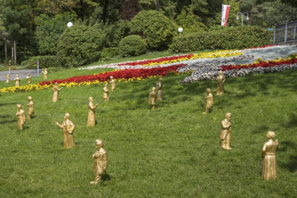 King Ludwig II, The Patron, installation by Ottmar Hörl, Festival Hill, on the Green Hill, Bayreuth, Upper Franconia, Franconia, Bavaria, Germany