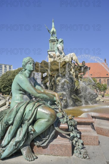 Neptune Fountain, Rathausstraße, Mitte, Berlin, Germany