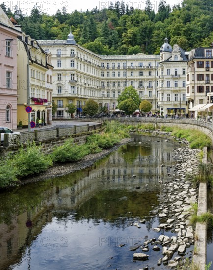 Karlovy Vary Municipal Theatre in the New Rococo style, old town, spa, healing spring, health, mineral, mineral water, illness, Karlovy Vary, Bohemia, Czech Republic
