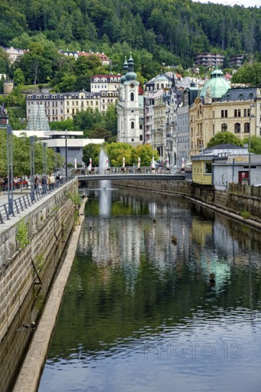 Old town, spa, healing spring, health, mineral, mineral water, illness, Karlovy Vary, Bohemia, Czech Republic
