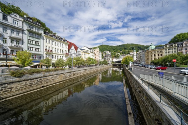 Karlovy Vary Municipal Theatre in the New Rococo style, old town, spa, healing spring, health, mineral, mineral water, illness, Karlovy Vary, Bohemia, Czech Republic