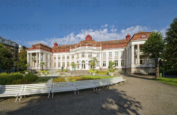 Smetana Park, named after the composer Bedrich Smetana, Elisabethbad, Karlovy Vary, Bohemia, Czech Republic