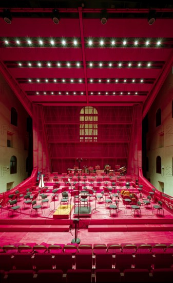 Modern concert hall in the atrium, luxury spa Kaiserbad, interior, interior, spa, healing spring, health, mineral, mineral water, illness, Karlovy Vary, Karlovy Vary, Bohemia, Czech Republic