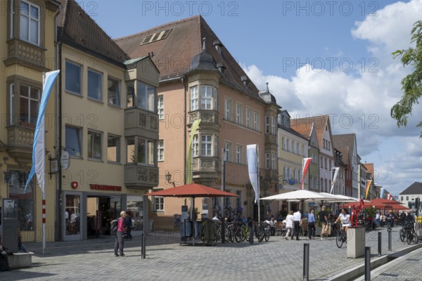 Pedestrian zone, Maximilianstraße, Bayreuth, Upper Franconia, Franconia, Bavaria, Germany