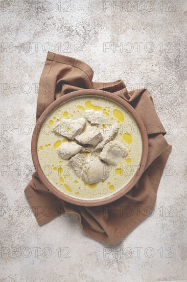 Satsivi, chicken in walnut sauce Baghe, cold dish, Georgian cuisine, homemade, no people