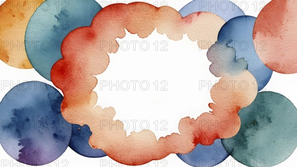 Watercolor template frame design for greeting card. Invitation card template suitable for wedding, greeting, banner, cover. invitation card template design, AI generated