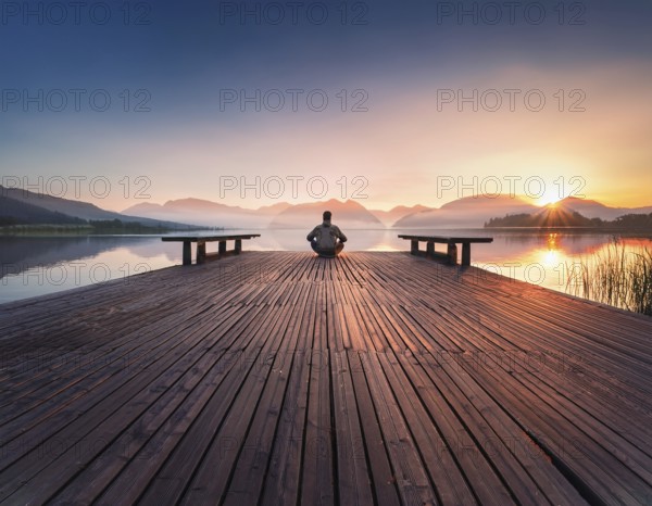 A solitary person, evoking feelings of solitude, introspection, and natural beauty, AI generated