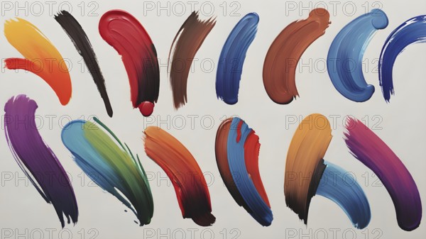 Artistic brushes. hand drawn brush strokes and stains. brush stroke isolated. Brush stroke backgrounds. AI generated image