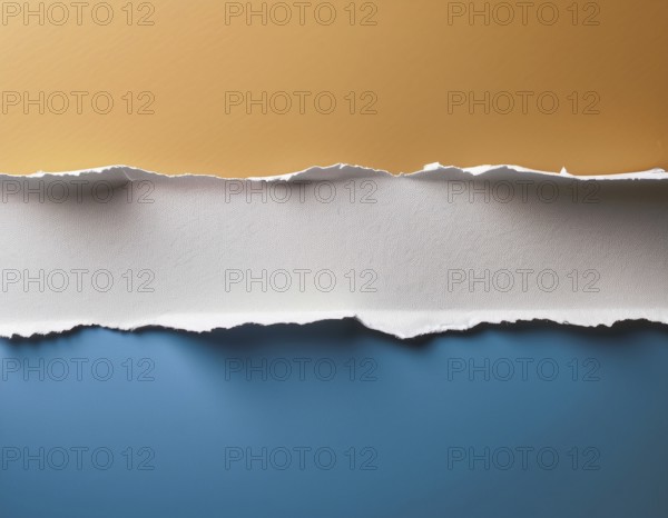 Torn paper reveals a surface underneath, symbolizing mystery and space, AI generated
