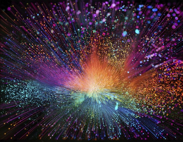 Vibrant and energetic multicolored powder explosion captured against a dark background. Evoking festival celebrations reminiscent of Holi, with dynamic motion and graphic potential for creative artistic projects, AI generated