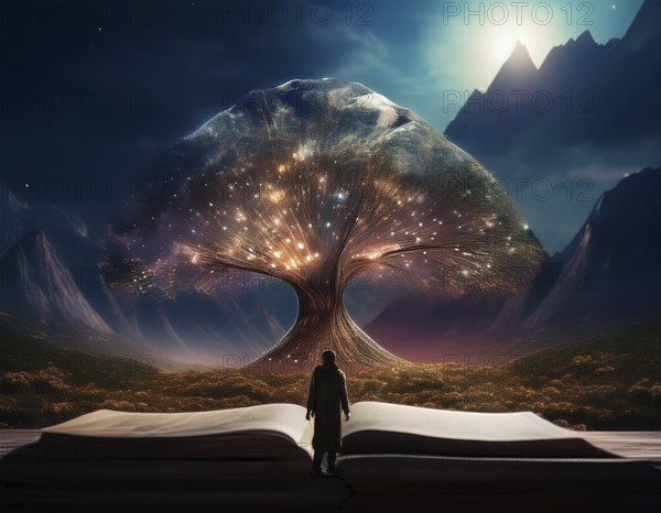 Life Concept. Existence survival being consciousness. Growth of new life, AI generated