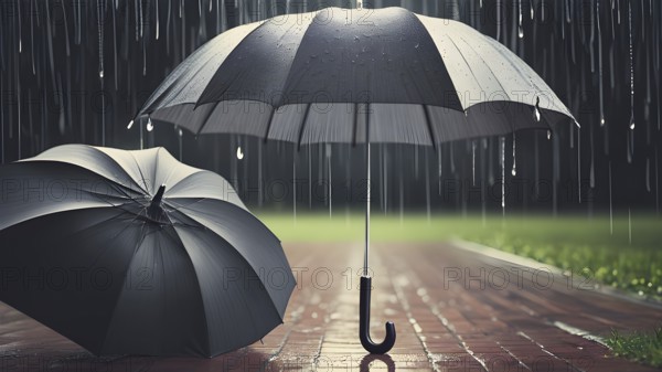 Celebrate resilience with umbrella art, a symbolic poster reflecting safety, courage, and protection in life, AI generated