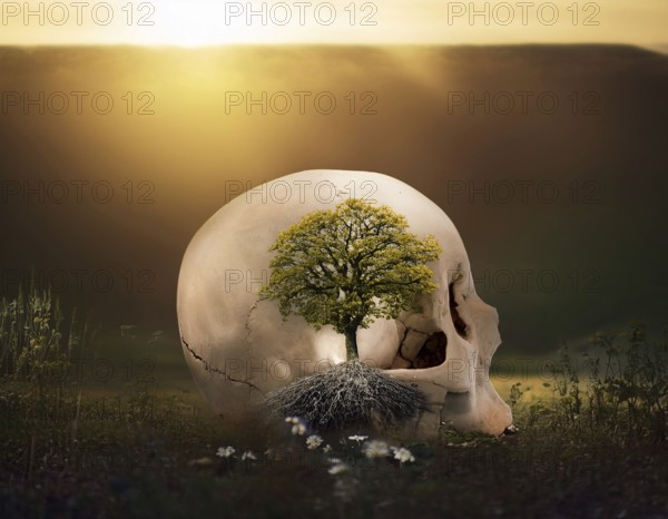 Life Concept. Existence survival being consciousness. Growth of new life, AI generated