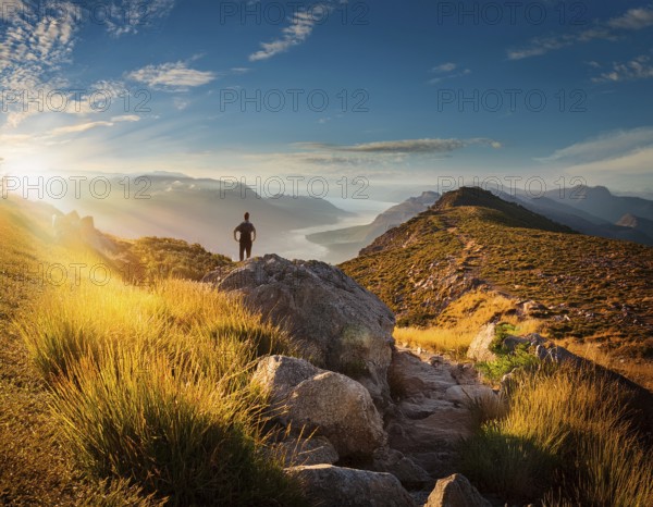 Poisitvie energy and improves her mental health from nature. inviting you to relax, AI generated