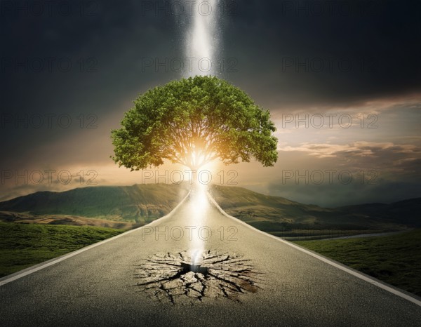 Life Concept. Existence survival being consciousness. Growth of new life, AI generated
