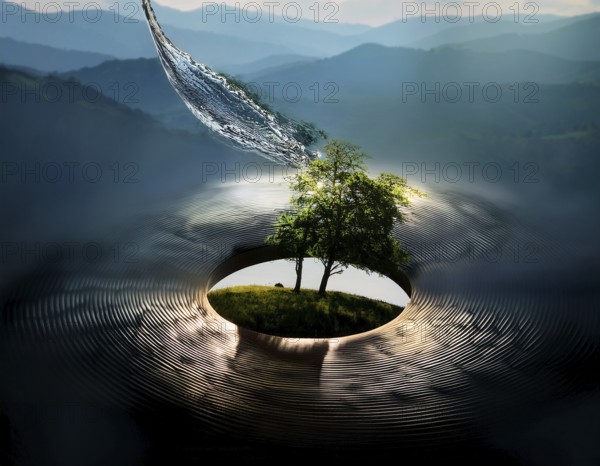 Life Concept. Existence survival being consciousness. Growth of new life, AI generated